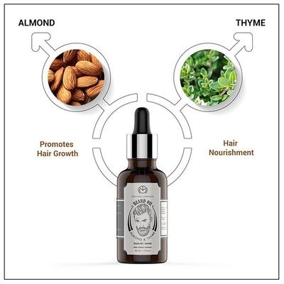 The Man Company Beard Growth Oil - Almond & Thyme 30 ml - Beard Oil