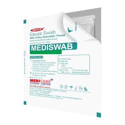 Medica Mediswab Gauze Swab 5 cm x 5 cm x 8 PLY 5's - Bandages