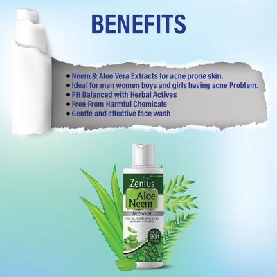 Zenius Aloe Neem Face Wash 200 ml - Personal Care (Ayush)