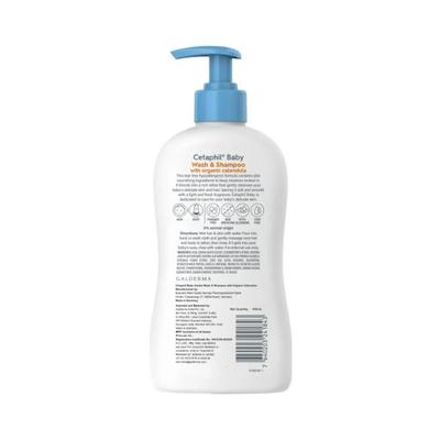 Cetaphil Baby Wash & Shampoo With Organic Calendula 400 ml - Baby Body Wash