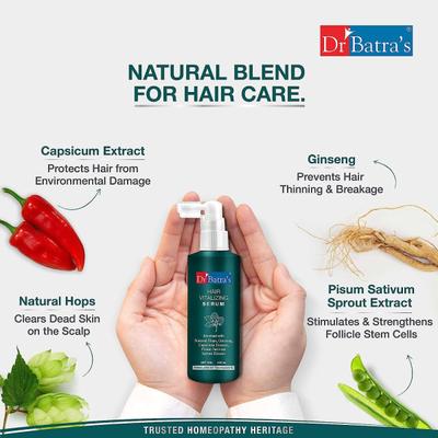 Dr Batra's Hair Fall Control Shampoo 500 ml + Hair Oil 200 ml + Hair Vitalizing Serum 125 ml - Hair Treatment