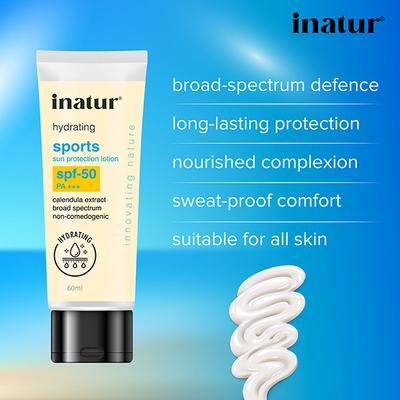 Inatur Sports Sun Protection SPF 60 gm - Body Sunscreen