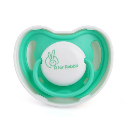 R for Rabbit Baby Apple Pacifier Ultra Light Soft Silicone Nipple for Kids of 3 Months - Green 1's - Pacifiers & Teethers