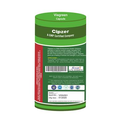 Cipzer Viagreen Capsule 60's - Sexual Healthcare
