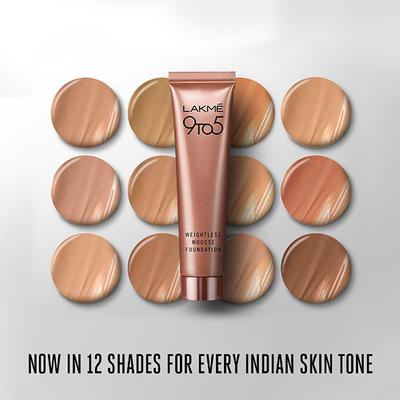 Lakme 9to5 Powerplay Mousse Foundation, Beige Vanilla, 25gm - Foundation