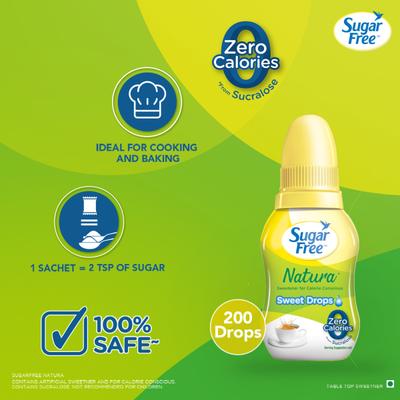 Sugar Free Natura Sweet 200 Drops 10 ml - Sugar Substitutes (Fitness)