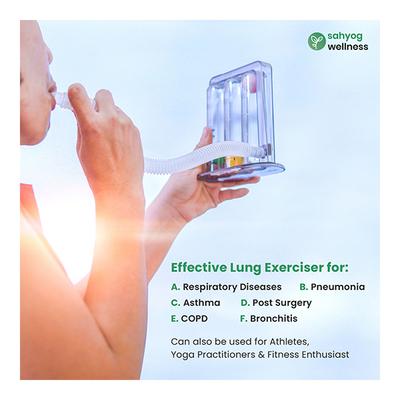 Sahyog Wellness Respiratory Three Balls Breathing Lung Exerciser - Two Tubes - Respiratory Care Devices