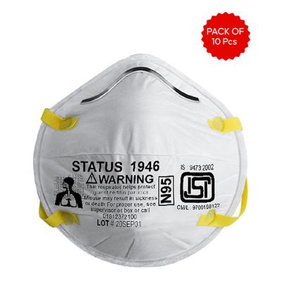 Status N95 Cup Face Mask - White (Pack of 10) - Face Mask
