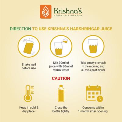 Krishna's Herbal & Ayurveda Harshringar Leaf Swaras Juice 500 ml - Ayurvedic Juices