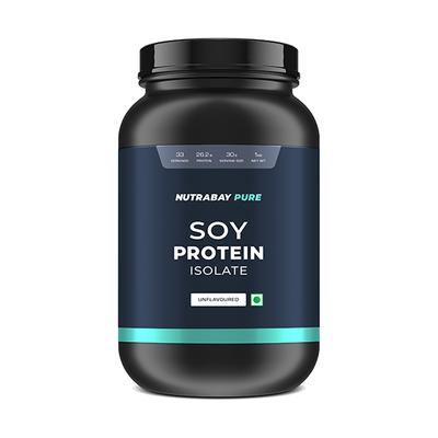 Nutrabay Pure Soy Protein Isolate - Unflavoured 1 kg - Weight Loss