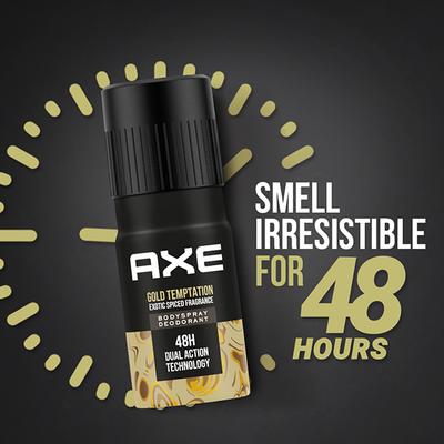 Axe Gold Temptation Long Lasting Deodorant Bodyspray For Men 150 ml - Men Deodorants/Roll-Ons