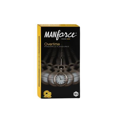 Manforce Overtime Condoms - Pineapple 10's - Plain/Flavoured Condoms