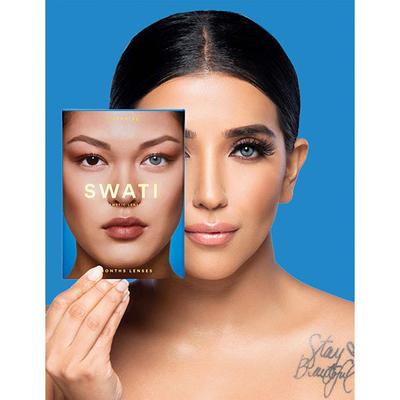 Swati Coloured Lenses Sapphire 6 Month Lenses ( - 4.5) 1's - Contact Lenses