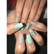 Nails On Board Handmade Press On Gel Nails- Holographic Sea Green 50 gm - Nail Care