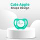 R for Rabbit Baby Apple Pacifier Ultra Light Soft Silicone Nipple for Kids of 3 Months - Green 1's - Pacifiers & Teethers