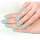 Nails On Board Handmade Press On Gel Nails- Pastle Aqua Blue Medium 50 gm - Nail Care